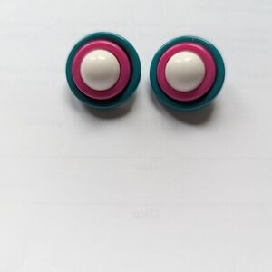 Colorful Button Earrings